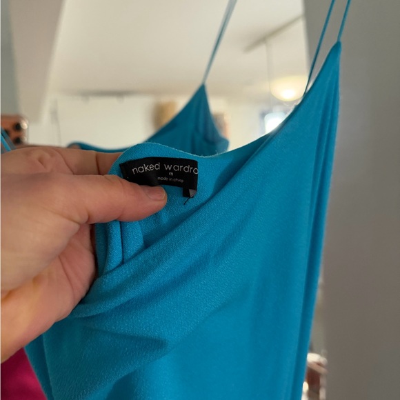 Naked wardrobe blue mini dress Medium stretchy - Picture 3 of 4